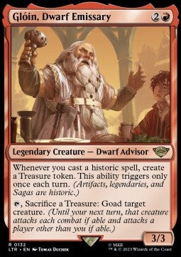 Glóin, Dwarf Emissary LTR-132 Rare Near Mint Englisch Foil