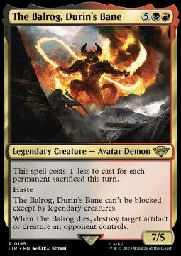 The Balrog, Durin's Bane LTR-195 Rare Near Mint Englisch Foil