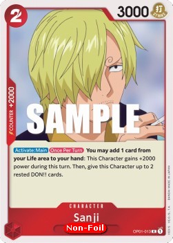 Sanji (OP01-013) R Rare Near Mint Englisch