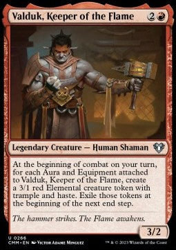 Valduk, Keeper of the Flame CMM-266 Uncommon Excellent Englisch Foil