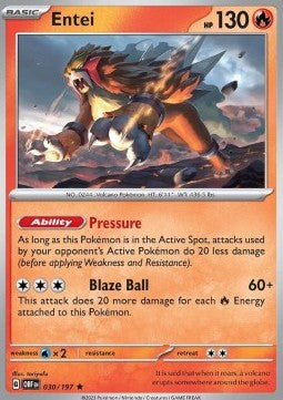 Entei OBF-030 Rare Good Englisch