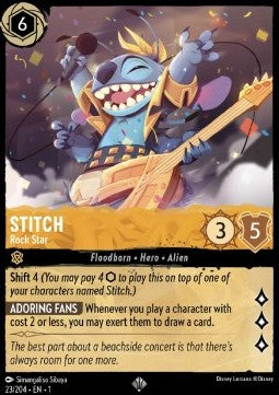 Stitch - Rock Star 1TFC-23 Super Rare Near Mint Japanisch