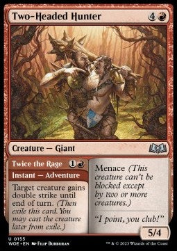 Two-Headed Hunter // Twice the Rage WOE-155 Uncommon Near Mint Englisch