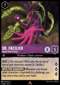 Dr. Facilier - Agent Provocateur 1TFC-37 Rare Boosterfrisch Deutsch Foil
