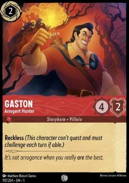 Gaston - Arroganter Jäger 1TFC-110 Common Boosterfrisch Deutsch Foil
