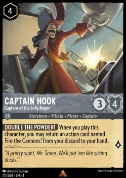Captain Hook - Captain of the Jolly Roger 1TFC-173 Rare Near Mint Englisch Foil