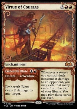 Virtue of Courage // Embereth Blaze XWOE-282 Mythic Excellent Englisch