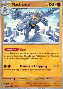 Machamp MEW-068 Rare Light Played Englisch Reverse Holo