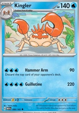 Kingler MEW-099 Uncommon Near Mint Deutsch Reverse Holo