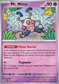 Mr. Mime MEW-122 Rare Good Englisch Reverse Holo