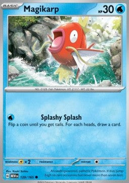 Karpador MEW-129 Common Near Mint Deutsch Reverse Holo