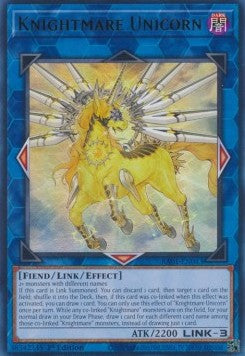 Albtraumritter Einhorn (V.2) RA01-043 Ultra Rare Near Mint Deutsch 1. Auflage