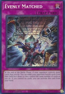 Evenly Matched RA01-074 Secret Rare Excellent Englisch 1. Auflage