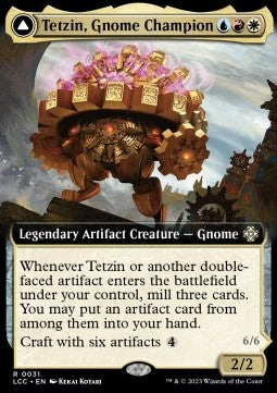 Tetzin, Gnome Champion // The Golden-Gear Colossus XLCC-31 Rare Near Mint Deutsch Foil