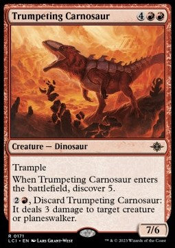 Brüllender Carnosaurus LCI-171 Rare Near Mint Deutsch Foil