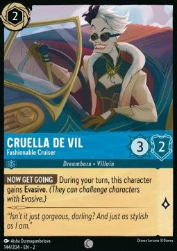 Cruella De Vil - Modische Cruiserin 2ROF-144 Common Near Mint Deutsch Foil