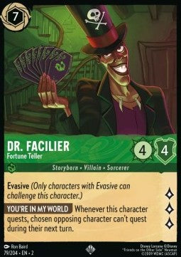 Dr. Facilier - Wahrsager 2ROF-79 Super Rare Near Mint Deutsch Foil