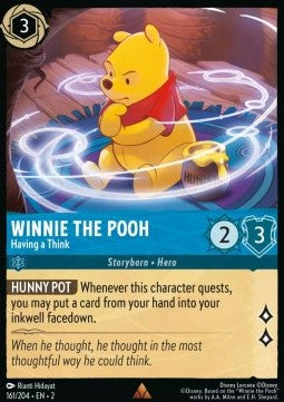 Winnie the Pooh - Having a Think 2ROF-161 Rare Excellent Englisch Foil