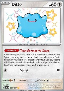Ditto PAF-201 Shiny Rare Near Mint Deutsch