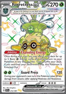 Forretress ex PAF-212 Shiny Ultra Rare Near Mint Englisch