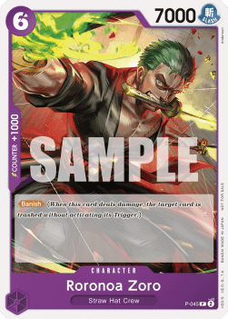 Roronoa Zoro (P-045) (V.1) P Promo Near Mint Englisch