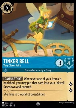 Tinker Bell - Very Clever Fairy 3INK-157 Super Rare Excellent Englisch