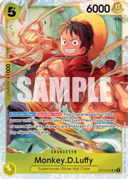Monkey.D.Luffy (ST13-015) (V.1) ST-13 Super Rare Near Mint Englisch