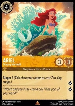 Ariel - Singing Mermaid 4URS-3 Rare Near Mint Englisch Foil