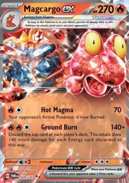 Magcargo ex TWM-029 Double Rare Excellent Deutsch