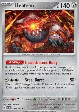 Heatran TWM-123 Rare Near Mint Deutsch Reverse Holo