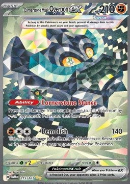 Fundamentmaske Ogerpon ex TWM-215 Special Illustration Rare Near Mint Deutsch