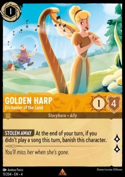 Goldene Harfe - Landverzauberin 4URS-11 Rare Near Mint Deutsch Foil