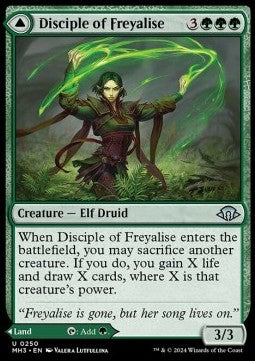 Disciple of Freyalise // Garden of Freyalise MH3-250 Uncommon Near Mint Englisch Foil