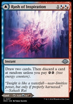 Rush of Inspiration // Crackling Falls MH3-257 Uncommon Excellent Englisch
