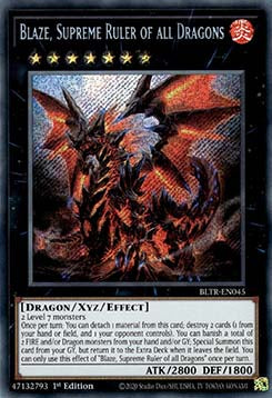 Blaze, Oberster Herrscher aller Drachen (V.1) BLTR-045 Secret Rare Near Mint Deutsch 1. Auflage