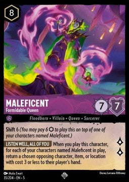 Maleficent - Formidable Queen 5SSK-35 Super Rare Excellent Englisch