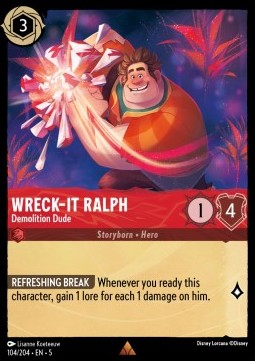 Wreck‐It Ralph - Demolition Dude 5SSK-104 Rare Near Mint Englisch Foil