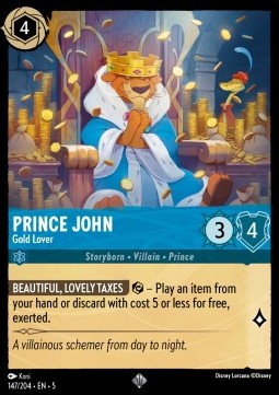 Prince John - Gold Lover 5SSK-147 Super Rare Excellent Englisch