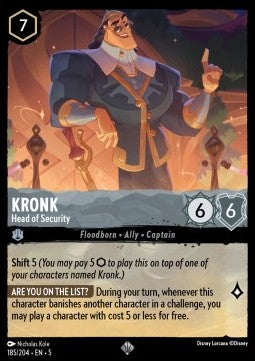 Kronk - Head of Security 5SSK-185 Super Rare Excellent Englisch Foil