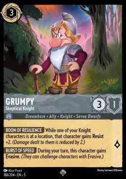 Grumpy - Skeptical Knight 5SSK-186 Super Rare Near Mint Englisch Foil