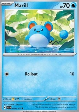 Marill SCR-033 Common Near Mint Deutsch Reverse Holo