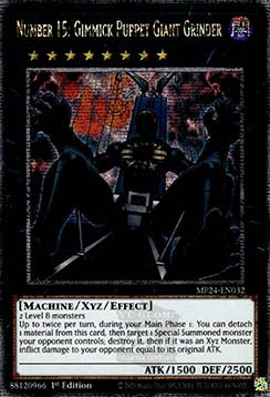 Number 15: Gimmick Puppet Giant Grinder MP24-032 Quarter Century Secret Rare Excellent Englisch 1. Auflage