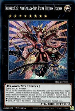 Nummer C62: Neo-Galaxieaugen-Urphotonendrache MP24-DE069 Secret Rare Near Mint Deutsch 1. Auflage