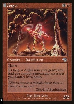 Anger MB2R- Uncommon Light Played Englisch