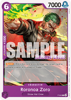 Roronoa Zoro (P-045) (V.2) P Promo Light Played Englisch
