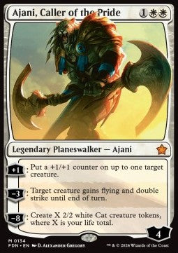 Ajani, Caller of the Pride FDN-134 Mythic Near Mint Englisch Foil