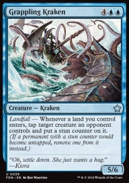 Grappling Kraken FDN-39 Uncommon Excellent Englisch Foil