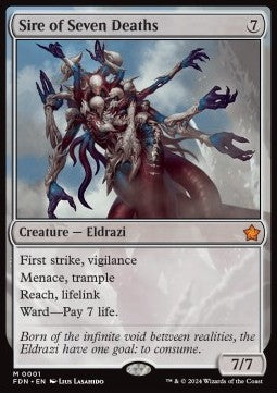 Sire of Seven Deaths FDN-1 Mythic Near Mint Englisch Foil