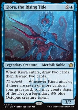 Kiora, Welle der Gezeiten FDN-45 Rare Near Mint Deutsch Foil