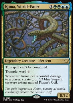 Koma, World-Eater FDN-121 Rare Good Englisch Foil